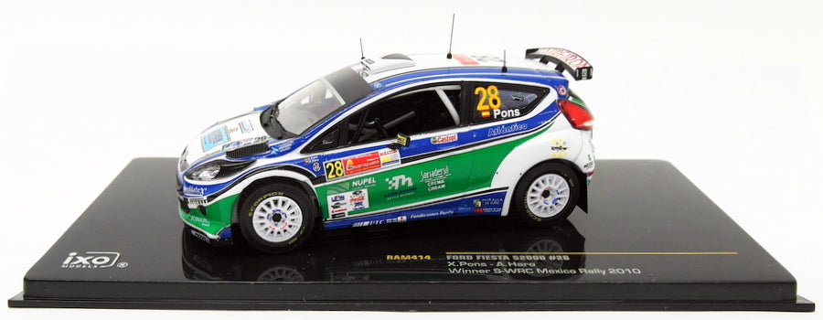 Ixo 1/43 Scale RAM414 - Ford Fiesta S2000 - #28 Mexico 2010