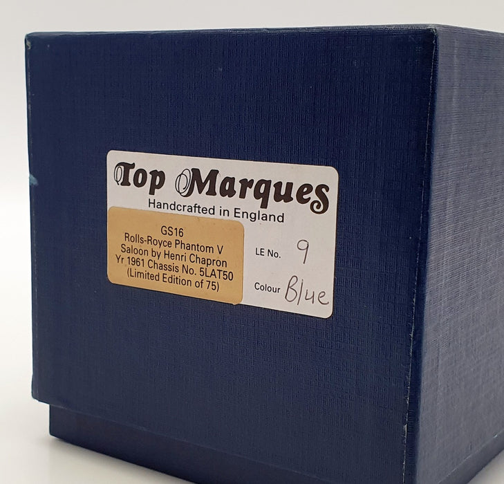 Top Marques Gold Series 1/43 Scale GS16 - 1961 Rolls Royce Phantom V - 1 of 75