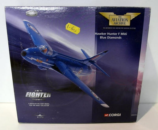 Corgi 1/72 scale diecast - AA32701 Hawker Hunter F Mk6 Blue Diamonds