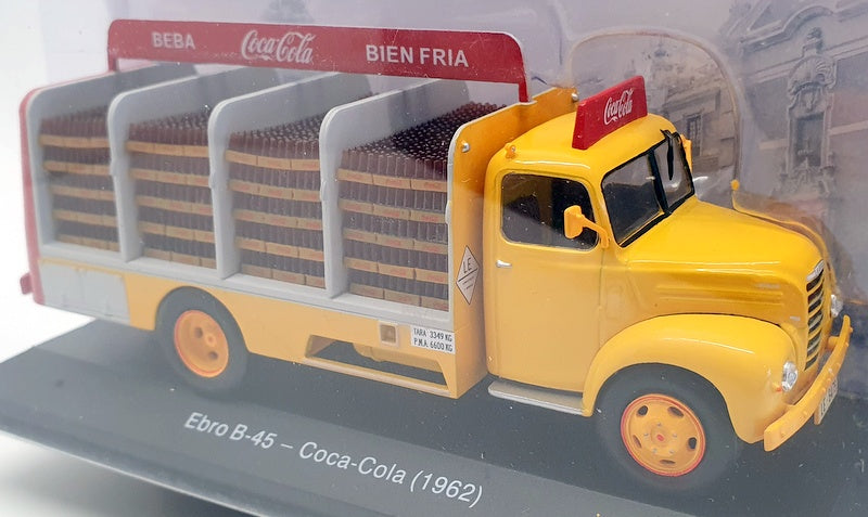 Altaya 1/43 Scale Model Truck G1H2E003 - 1962 Ebro B-45 Coca Cola - Yellow