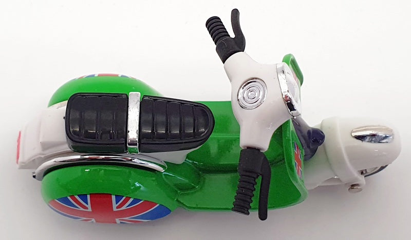 Kandy Toys 10cm Long Scooter TY2587 - Scooter Pull Back And Go - Green/White