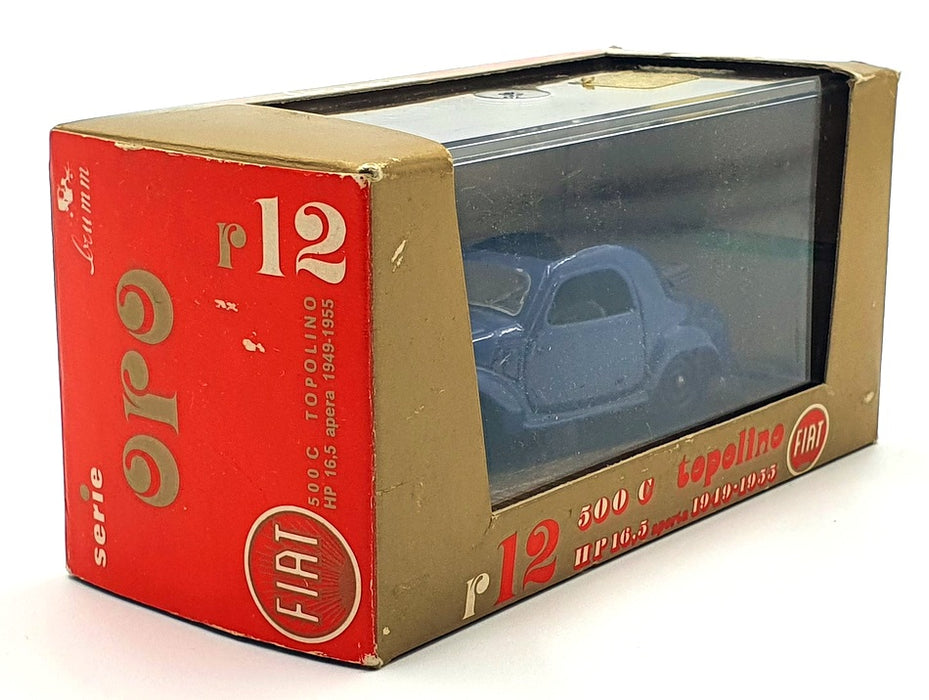 Brumm 1/43 Scale Diecast R12 - 1949-55 Fiat 500 C Open - Blue