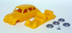 Unbranded 1/43 Scale Resin Unbuilt Kit - 105K Vintage Car Yellow