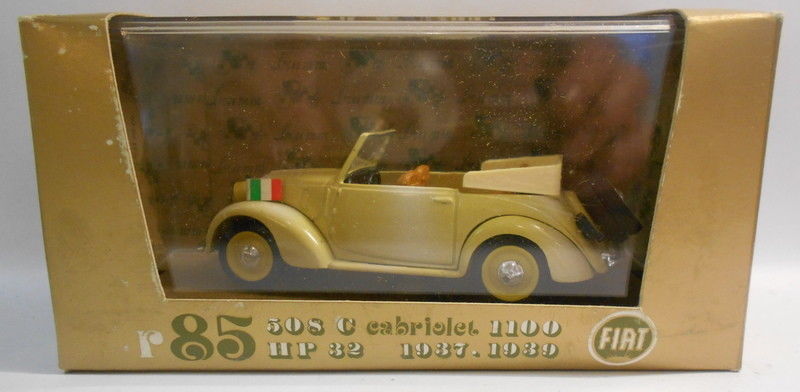 Brumm 1/43 Scale Metal Model - R85  FIAT 508C CABRIOLET 1100 HP 32 1937-39