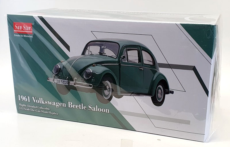Sun Star 1/12 Scale 5220 - 1961 Volkswagen Beetle Saloon - Turquoise Green