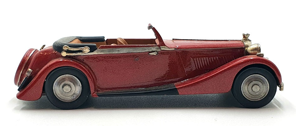 Motorkits 1/43 Scale Built Kit MK01R - 1937 Bentley 4-1/4L DHC - Metallic Dk Red