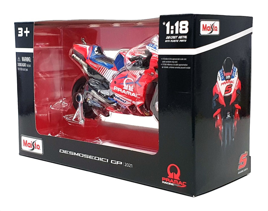Maisto 1/18 Scale 36379 - Ducati Desmosedici Motorbike GP 2021 Johann Zarco