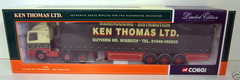 CORGI 1/50 - 75406 LEYLAND DAF CURTAINSIDE - KEN THOMAS