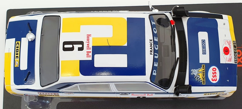 IXO 1/18 Scale Model Car 18RMC044A - 1975 Peugeot 504 #6 Rally du Maroc