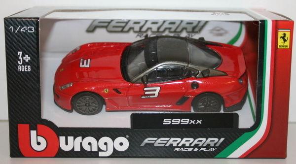 Burago 1/43 Scale Diecast Model - 18-36000 - Ferrari 599 XX - Red
