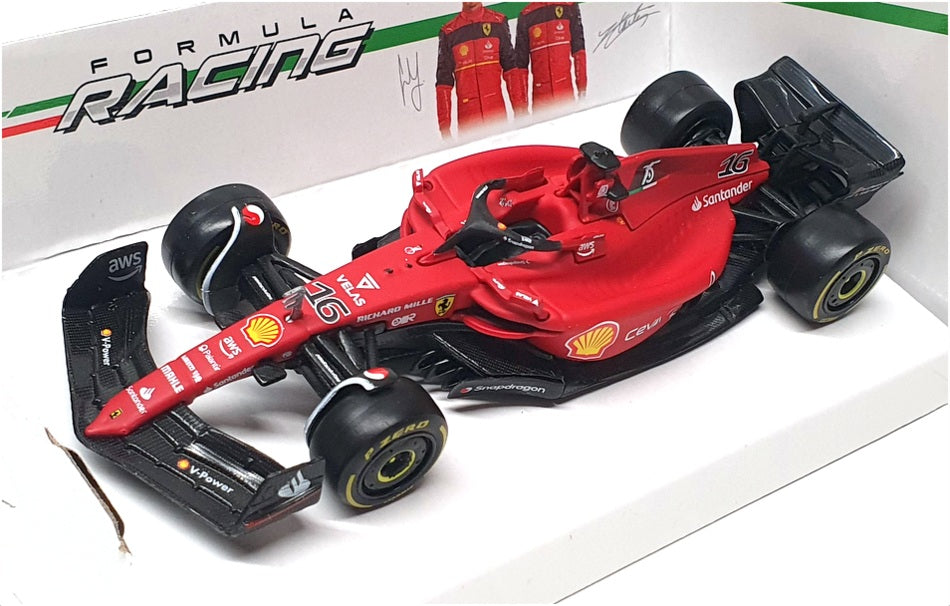 Burago 1/43 Scale 18-36832 - F1 Ferrari F1-75 2022 #16 C.Leclerc