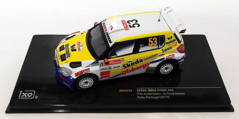 Ixo Models 1/43 Scale RAM433 - Skoda Fabia S2000 #53 Rally Portugal 2010