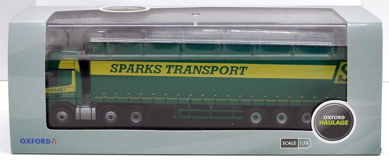 Oxford Diecast 1/76 Scale 76MB006 - Mercedes Actros GSC Curtainside Sparks Trans