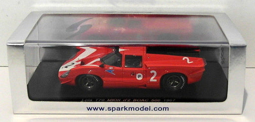 Spark Models 1/43 Scale Resin S1391 - Lola T70 Mk3 #2 BOAC 500 1967