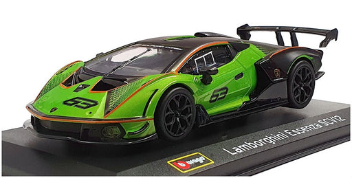 Burago 1/32 Scale 18-41161 - Lamborghini Essenza SCV12 #63 - Green/Black