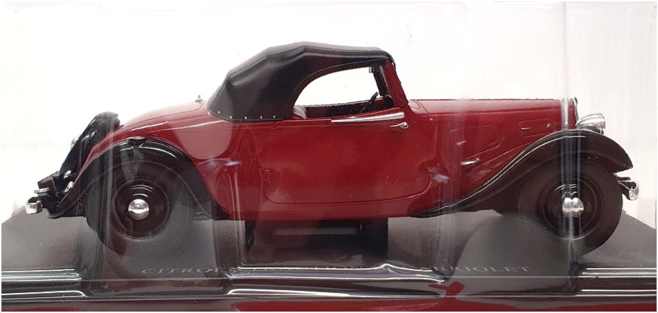 Hachette 1/24 Scale G111V029 - Citroen Traction 7C Cabriolet - Burgundy/Black