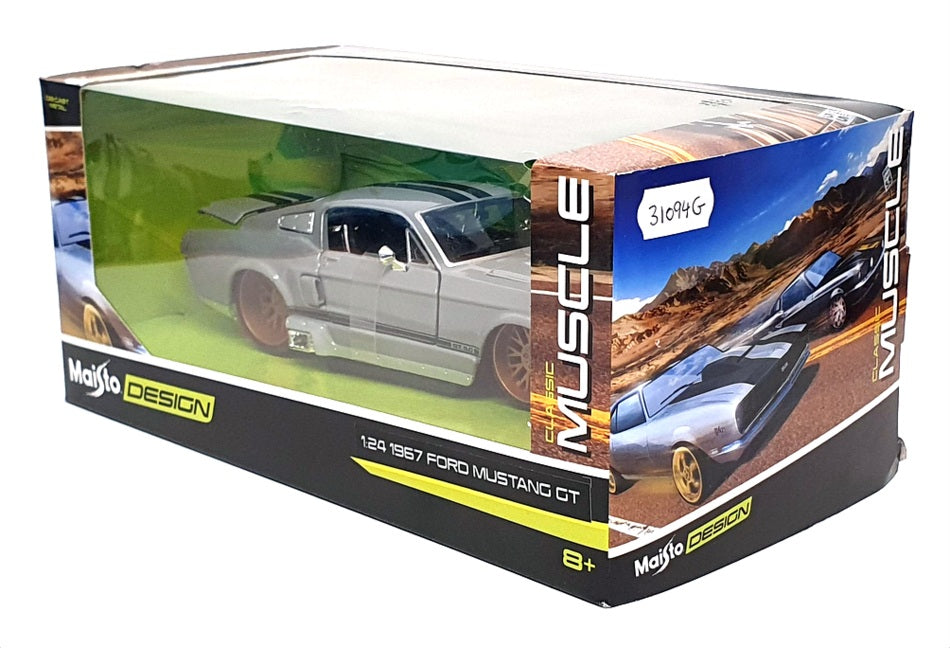 Maisto 1/24 Scale Diecast 31094G - 1967 Ford Mustang GT - Grey