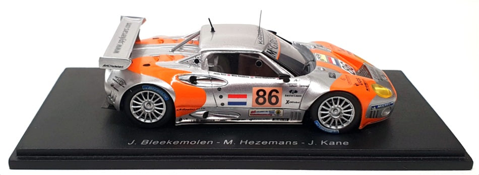 Spark 1/43 Scale S0320 - Spyker C8 Spyder #86 Le Mans 2006 - Silver/Orange