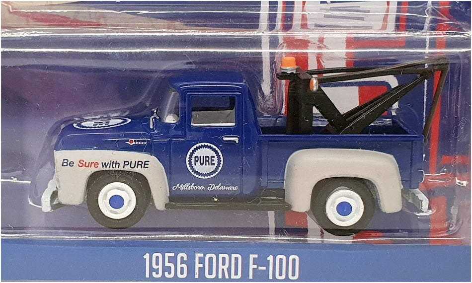 Greenlight 1/64 Scale 41050-A - 1956 Ford F-100 Recovery Truck - Blue