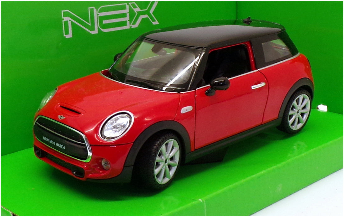 Welly 1/24 Scale Model Car 24058W - New Mini Hatch - Red