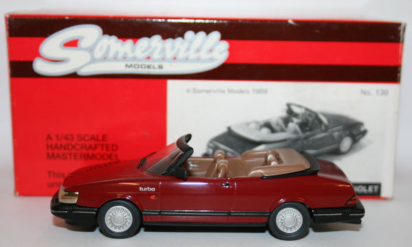 Somerville Models 1/43 Scale White Metal - 130 - Saab 900 Cabriolet - Red
