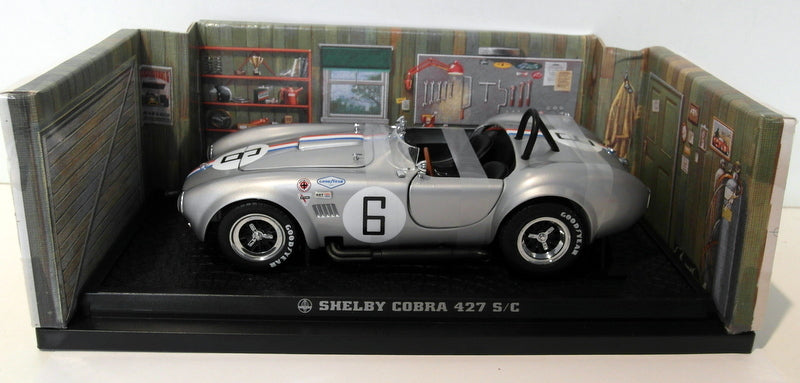 Kyosho 1/18 Scale Diecast - 08041S Shelby Cobra 427 S/C Racing Silver