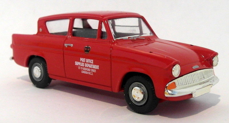 Vanguards 1/43 Metal Model VA1012 Ford Anglia Post Office Supplies Red