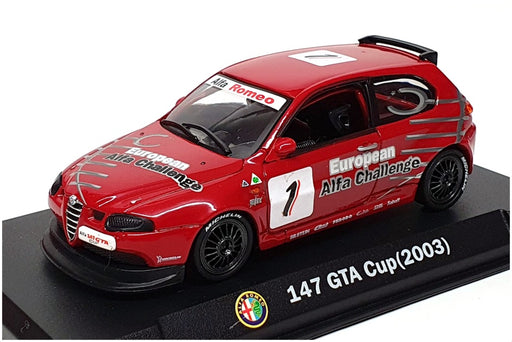 Altaya 1/43 Scale AL17223F - Alfa Romeo 147 #1 GTA Cup 2003 - Red