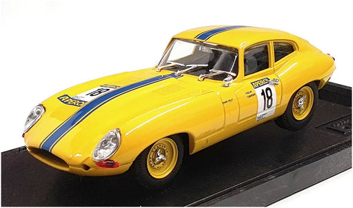 Box Model 1/43 Scale SS-05 - 1962 Jaguar E Type #18 Targa Florio 1988 - Yellow