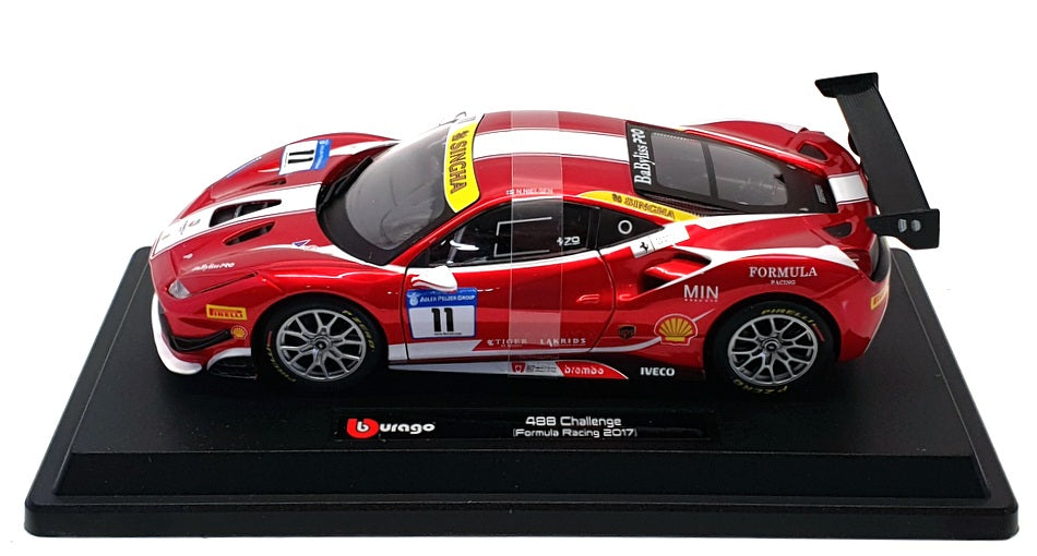 Burago 1/24 Scale 18-26308 - Ferrari 488 Formula Racing 2017 - Red #11