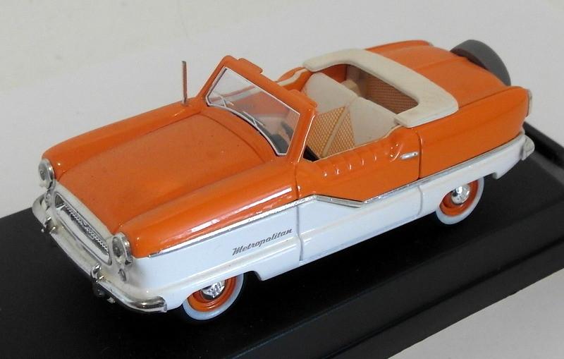 Vitesse Models 1/43 Scale 032 - 1959 Nash Metropolitan Convertible Orange/White
