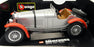 Burago 1/18 Scale Diecast 3009 Mercedes Benz SSK 1928 Silver Red Model Car