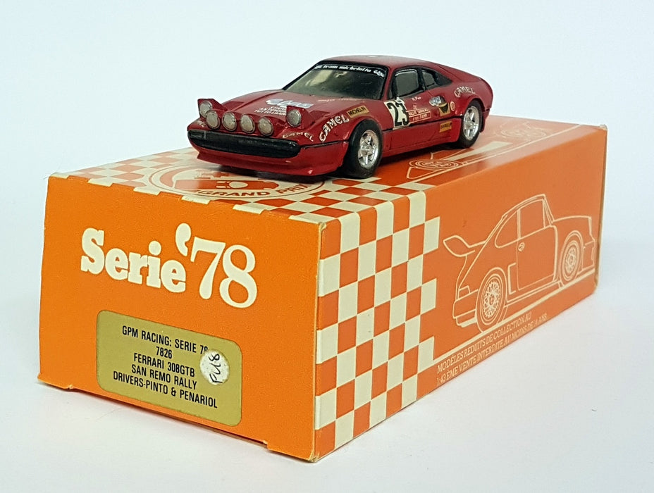 GPM Racing 1/43 Scale White Metal Built Kit 7826 Ferrari 308 GTB San Remo Rally