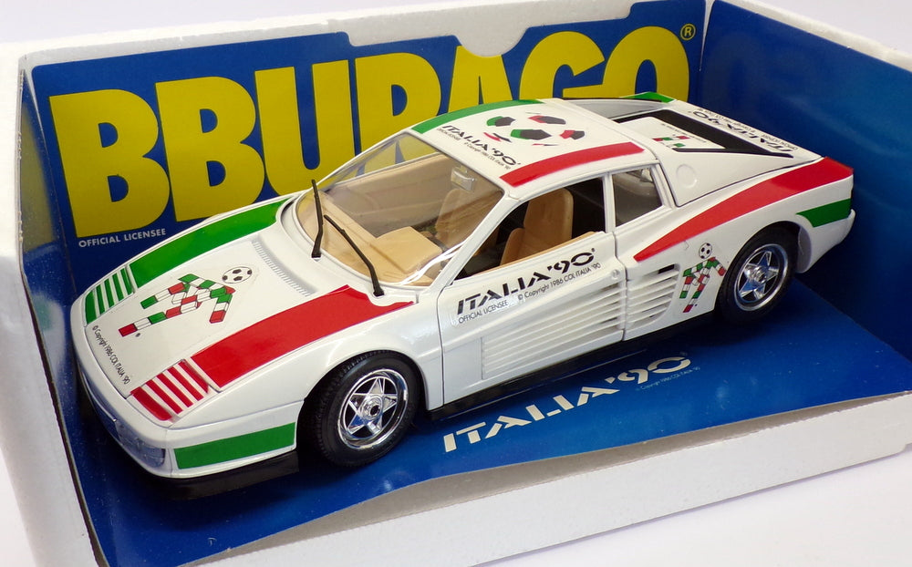 Burago 1/18 Scale Diecast 3019 Ferrari Testa Rossa 1984 'Italia 90' Model Car