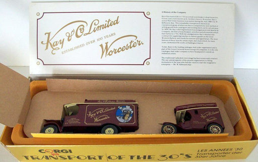CORGI - R9501 THORNYCROFT AND FORD MODEL T VANS SET - KAYS