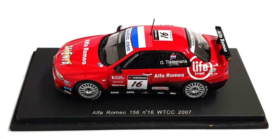 Spark 1/43 Scale Resin S0458 - Alfa Romeo 156 WTCC 2007 - #16 Tielemans