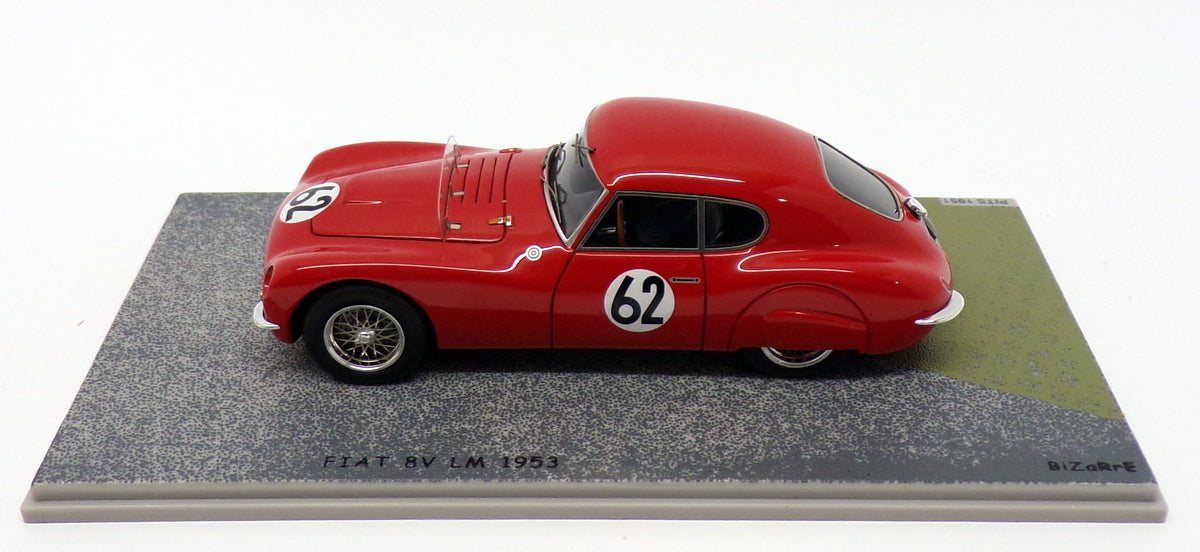 Bizarre 1/43 Scale BZ321 - Fiat 8V - #62 Le Mans 1953 - Red