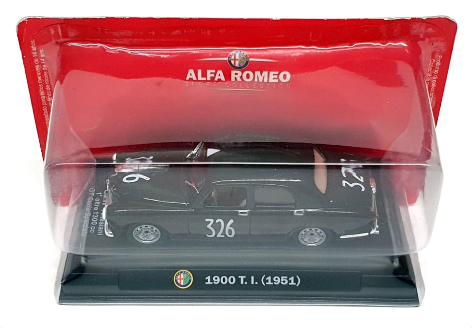 Altaya 1/43 Scale AL17223A - Alfa Romeo 1900 T.I. #326 Mille Miglia 1954 - Brown