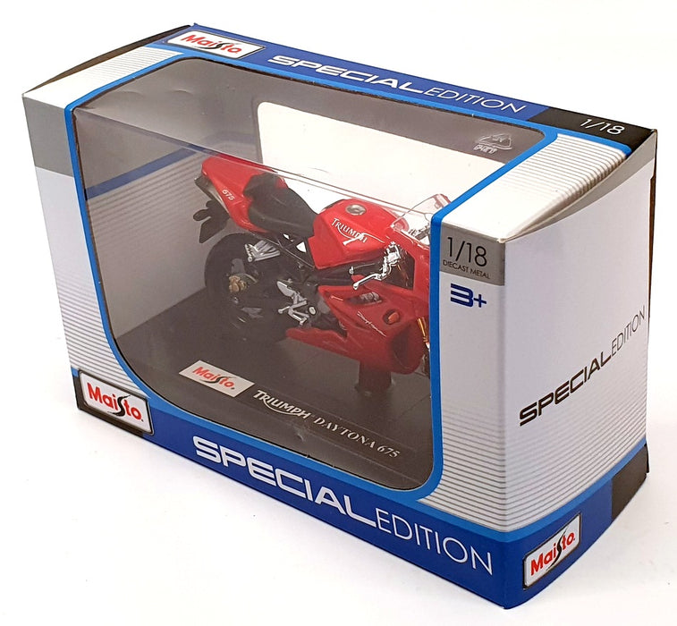 Maisto 1/18 Scale Motorbike 06186 - Triumph Daytona 675 - Red