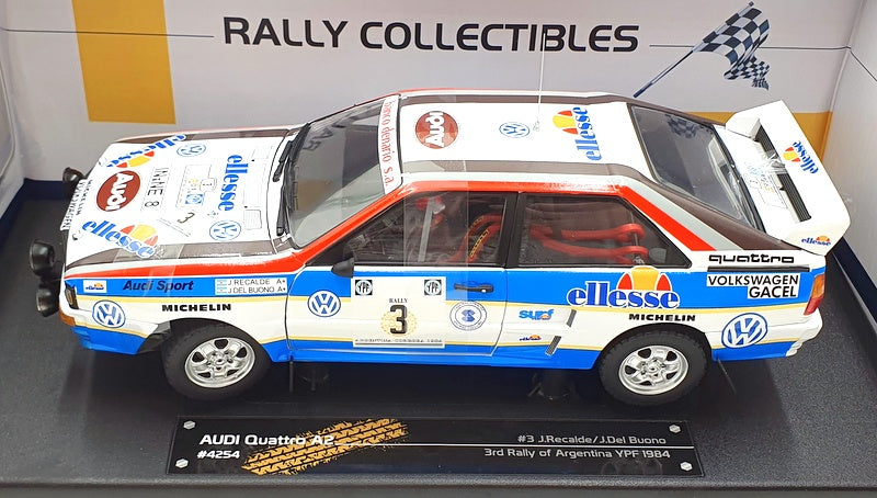 Sun Star 1/18 Scale 4254 Audi Quattro A2 #3 J.Recalde Argentina Rally 1984
