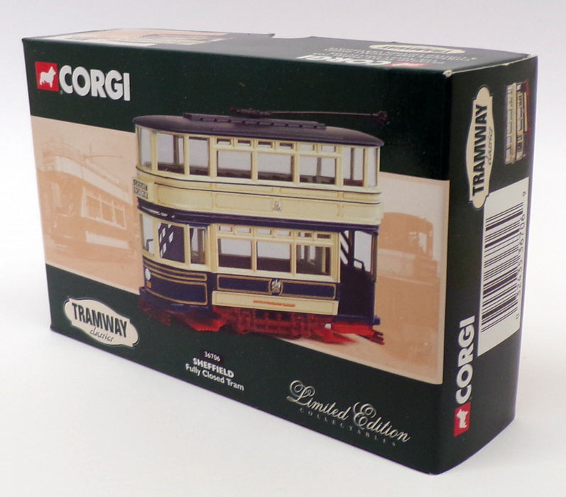 Corgi 1/76 Scale Diecast 36706 - Fully Closed Tram Car - Sheffield