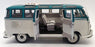 Sunstar 1/12 Scale 5084 - 1962 VW Volkswagen Samba Bus - Blue/Beige Grey