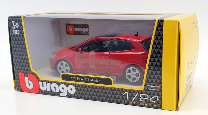 Burago 1/24 Scale 18-21059 - Volkswagen Polo GTi - Red