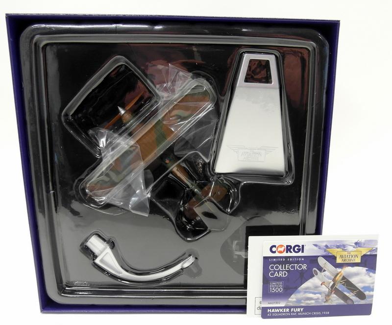 Corgi 1/72 Scale diecast - AA27302 Hawker Fury 43SQN RAF Munich Crisis 1938