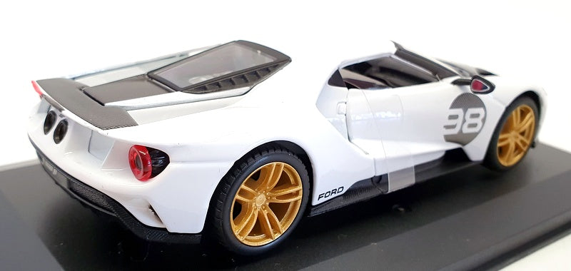 Burago 1/32 Scale Diecast #18 41165 - 2021 Ford GT #98 - White/Black