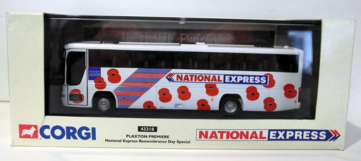 Corgi OOC 1/76 Scale 43318 Plaxton Premiere National Express Rememberance day