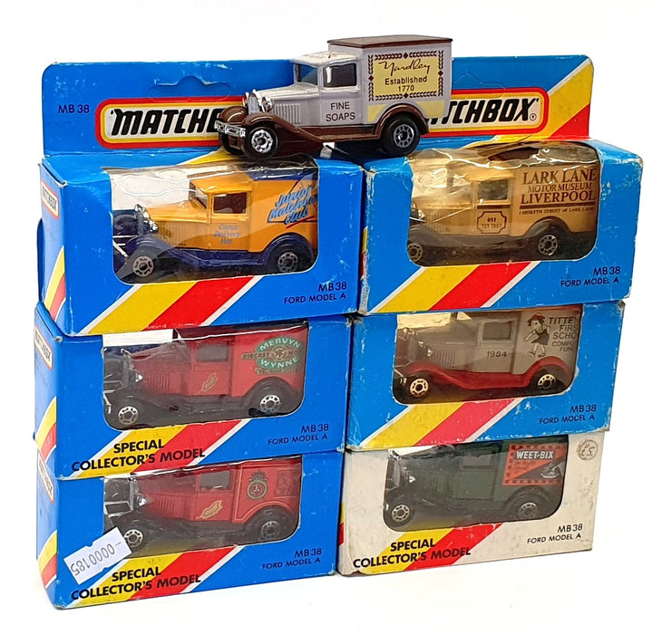 Matchbox Appx 8cm Long Diecast ST008 - Set Of 7 Assorted Vans