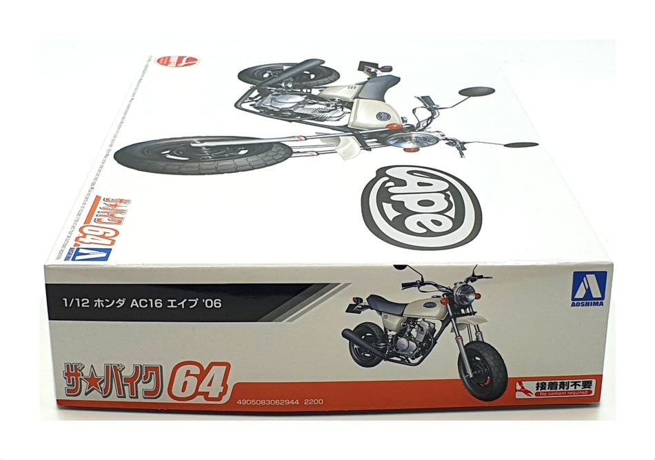 Aoshima 1/12 Scale Unbuilt Kit 062944 - 2006 Honda AC16 Ape Motorbike