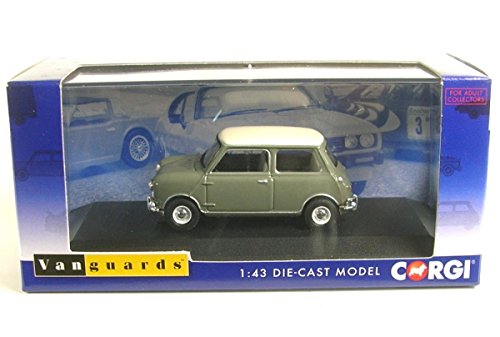 Vanguards 1/43 Scale Diecast VA02537 Morris Mini Cooper MK1 998cc - Grey / White