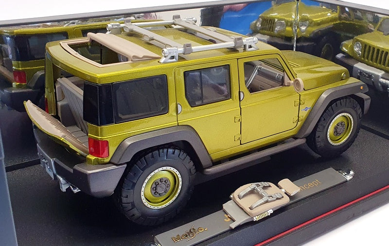 Maisto 1/18 Scale Model Car 36699 - Jeep Rescue Concept - Metallic Green